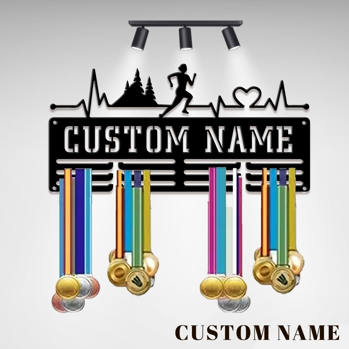 Industrial Laser Cutter - Custom Marathon Sports Metal Medal Display