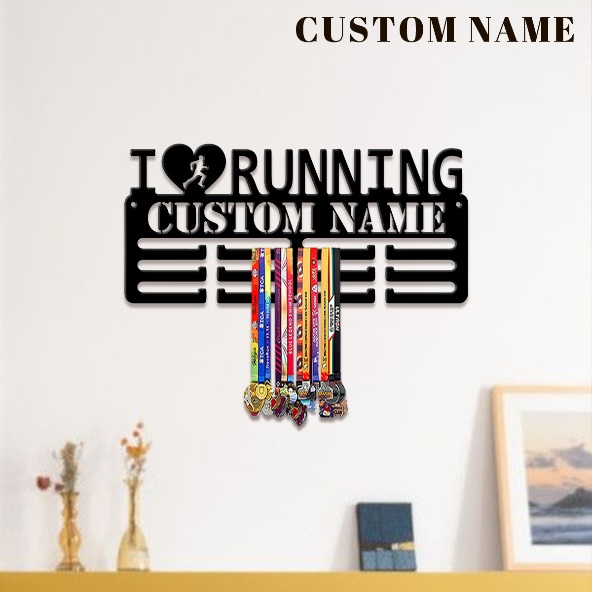 Industrial Laser Cutter - Custom I Love Running Metal Medal