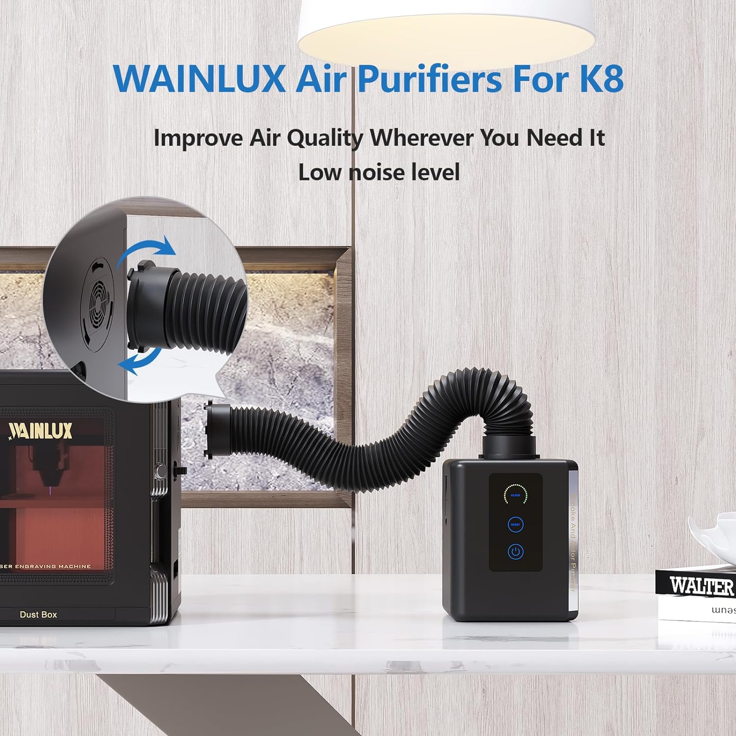 WAINLUX Mini Air Purifier Low  - огляд і ціна Industrial Laser Fume Extractor