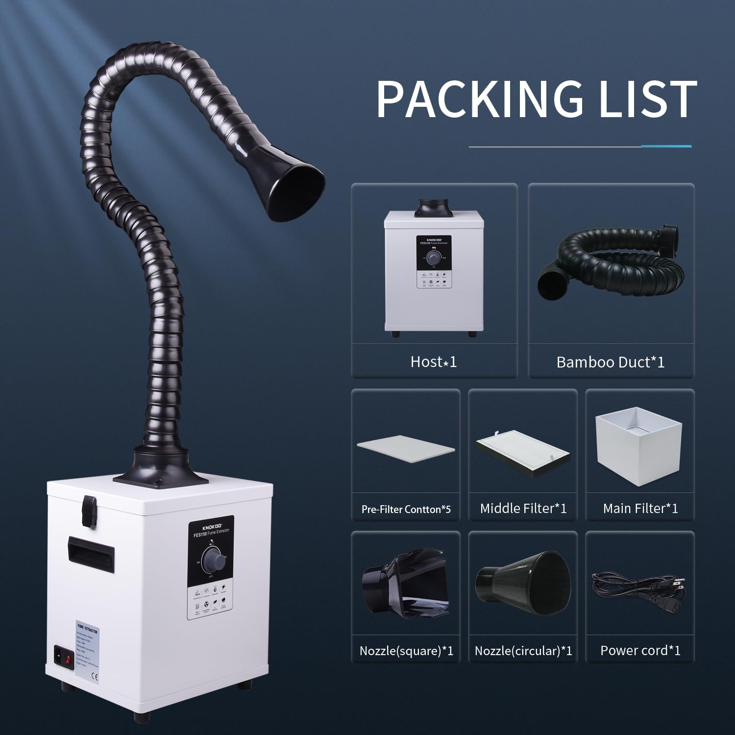 KNOKOO FES150 Industrial Laser - огляд і ціна Industrial Laser Fume Extractor